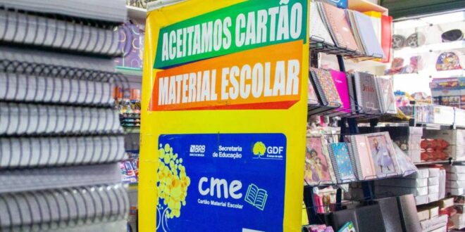 Cartão Material Escolar e Distribuído No Distrito Federal